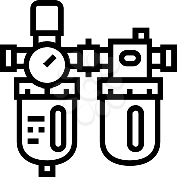 filter of air compressor line icon vector. filter of air compressor sign. isolated contour symbol black illustration