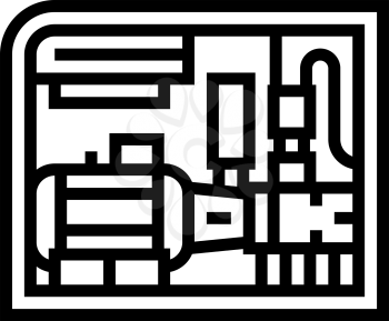 screw air compressor line icon vector. screw air compressor sign. isolated contour symbol black illustration