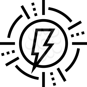 lightning energy saving logo line icon vector. lightning energy saving logo sign. isolated contour symbol black illustration