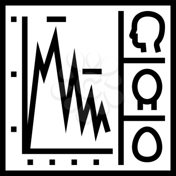 cadre with infographic radiology line icon vector. cadre with infographic radiology sign. isolated contour symbol black illustration