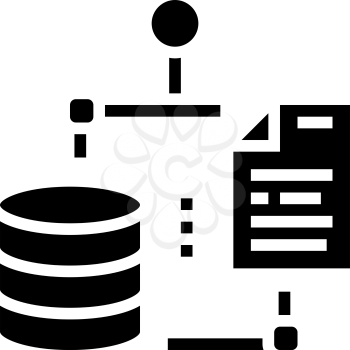 file digital processing glyph icon vector. file digital processing sign. isolated contour symbol black illustration