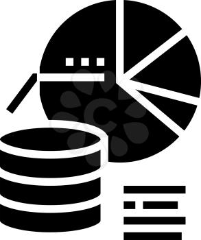 visualization digital processing glyph icon vector. visualization digital processing sign. isolated contour symbol black illustration