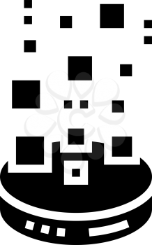 storaging digital processing glyph icon vector. storaging digital processing sign. isolated contour symbol black illustration