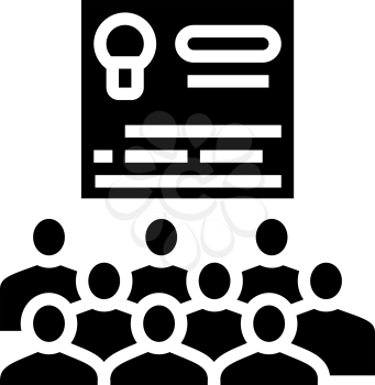 user agreement crowdsoursing glyph icon vector. user agreement crowdsoursing sign. isolated contour symbol black illustration