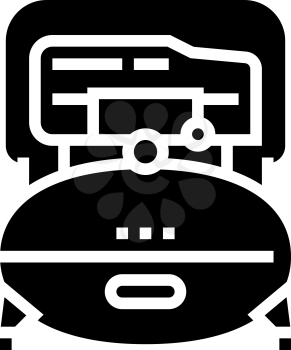 industry air compressor glyph icon vector. industry air compressor sign. isolated contour symbol black illustration