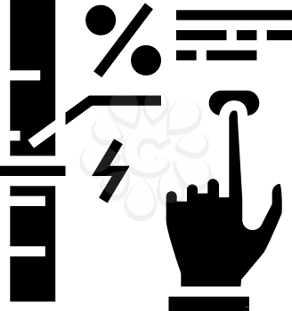 economy and energy saving glyph icon vector. economy and energy saving sign. isolated contour symbol black illustration