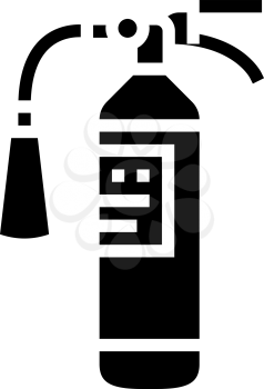 fire extinguisher glyph icon vector. fire extinguisher sign. isolated contour symbol black illustration