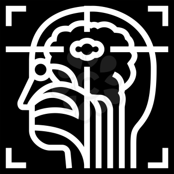 nuclear medicine radiology glyph icon vector. nuclear medicine radiology sign. isolated contour symbol black illustration
