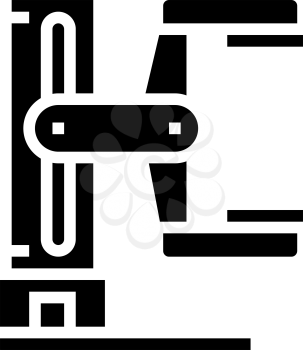 radiology medical equipment glyph icon vector. radiology medical equipment sign. isolated contour symbol black illustration
