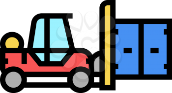 loader port color icon vector. loader port sign. isolated symbol illustration