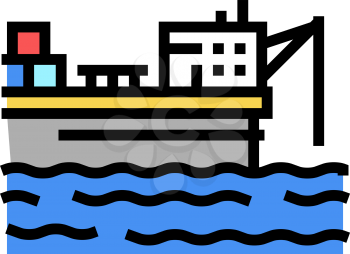 ship crane equipment color icon vector. ship crane equipment sign. isolated symbol illustration