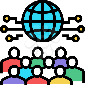 international forum color icon vector. international forum sign. isolated symbol illustration