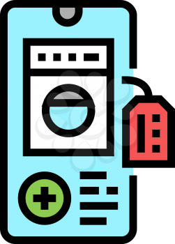 online shop color icon vector. online shop sign. isolated symbol illustration