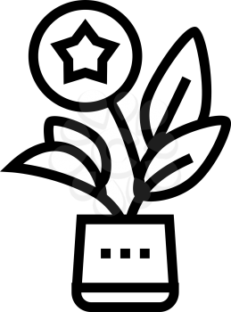 growth bonus line icon vector. growth bonus sign. isolated contour symbol black illustration