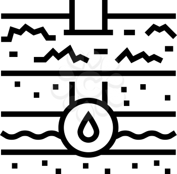 water communication land line icon vector. water communication land sign. isolated contour symbol black illustration