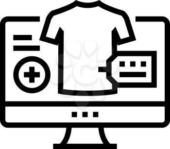 clothes shop department line icon vector. clothes shop department sign. isolated contour symbol black illustration