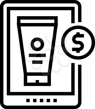 cosmetics shop department line icon vector. cosmetics shop department sign. isolated contour symbol black illustration