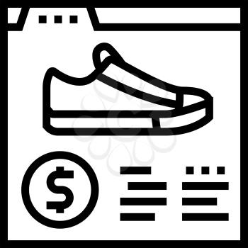 shoes shop department line icon vector. shoes shop department sign. isolated contour symbol black illustration