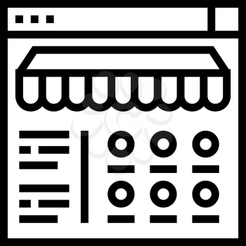 food ordering department line icon vector. food ordering department sign. isolated contour symbol black illustration