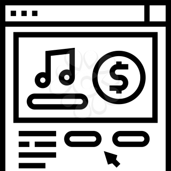 music shop department line icon vector. music shop department sign. isolated contour symbol black illustration