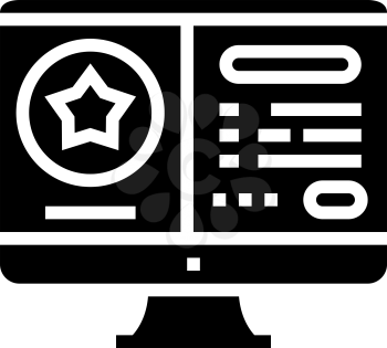 online bonus glyph icon vector. online bonus sign. isolated contour symbol black illustration