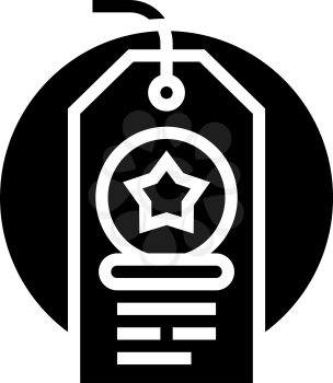 label sale bonus glyph icon vector. label sale bonus sign. isolated contour symbol black illustration