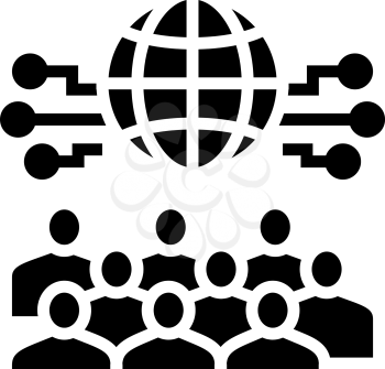 international forum glyph icon vector. international forum sign. isolated contour symbol black illustration
