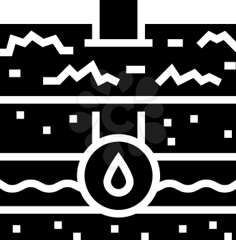 water communication land glyph icon vector. water communication land sign. isolated contour symbol black illustration