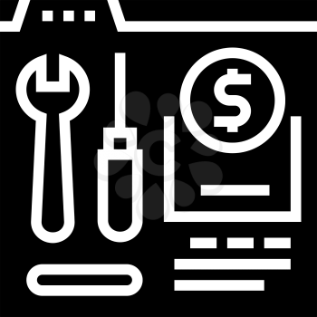 repair shop department glyph icon vector. repair shop department sign. isolated contour symbol black illustration