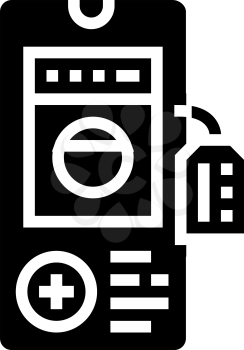 online shop glyph icon vector. online shop sign. isolated contour symbol black illustration