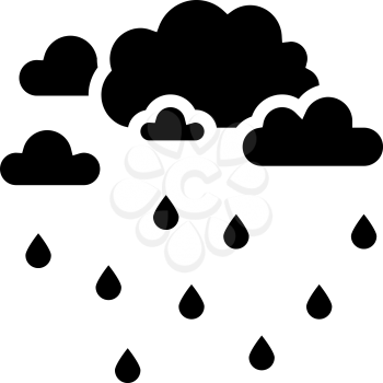 precipitation water glyph icon vector. precipitation water sign. isolated contour symbol black illustration