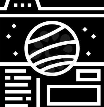 web site planetarium line icon vector. web site planetarium sign. isolated contour symbol black illustration