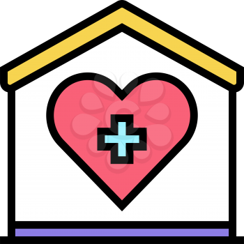 home care service color icon vector. home care service sign. isolated symbol illustration