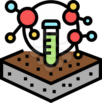 laboratory chemical soil testing color icon vector. laboratory chemical soil testing sign. isolated symbol illustration