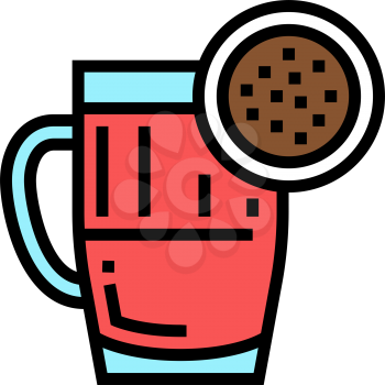 pu erh tea color icon vector. pu erh tea sign. isolated symbol illustration
