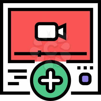video content ugc color icon vector. video content ugc sign. isolated symbol illustration