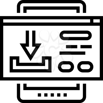 download content ugc line icon vector. download content ugc sign. isolated contour symbol black illustration