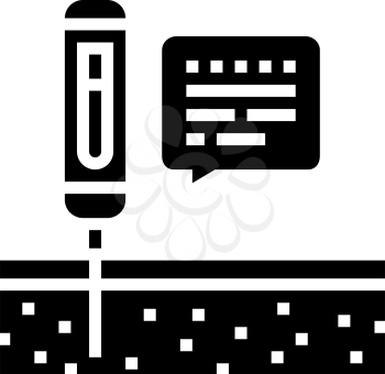 device for ph soil testing glyph icon vector. device for ph soil testing sign. isolated contour symbol black illustration