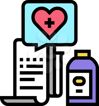 getting medicines color icon vector. getting medicines sign. isolated symbol illustration