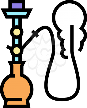 smoke hookah mens leisure color icon vector. smoke hookah mens leisure sign. isolated symbol illustration