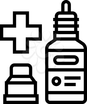nasal or eye drops homeopathy line icon vector. nasal or eye drops homeopathy sign. isolated contour symbol black illustration