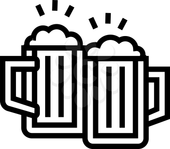 drink beer mens leisure line icon vector. drink beer mens leisure sign. isolated contour symbol black illustration