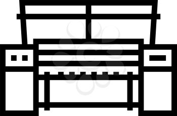 cotton production factory equipment line icon vector. cotton production factory equipment sign. isolated contour symbol black illustration
