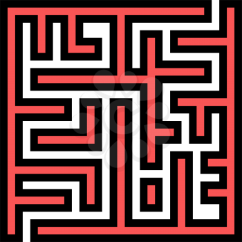 maze labyrinth ancient greece color icon vector. maze labyrinth ancient greece sign. isolated symbol illustration
