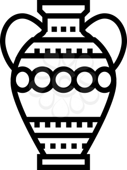 amphora ancient rome line icon vector. amphora ancient rome sign. isolated contour symbol black illustration
