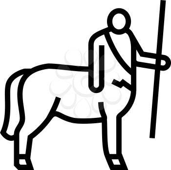 centaur ancient greece line icon vector. centaur ancient greece sign. isolated contour symbol black illustration