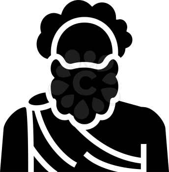 human ancient greece glyph icon vector. human ancient greece sign. isolated contour symbol black illustration