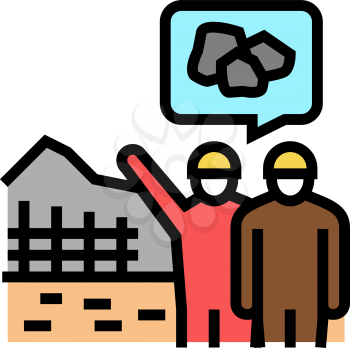 construction supervision and monitoring color icon vector. construction supervision and monitoring sign. isolated symbol illustration