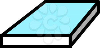 flat bar metal profile color icon vector. flat bar metal profile sign. isolated symbol illustration