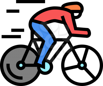cycling sport color icon vector. cycling sport sign. isolated symbol illustration